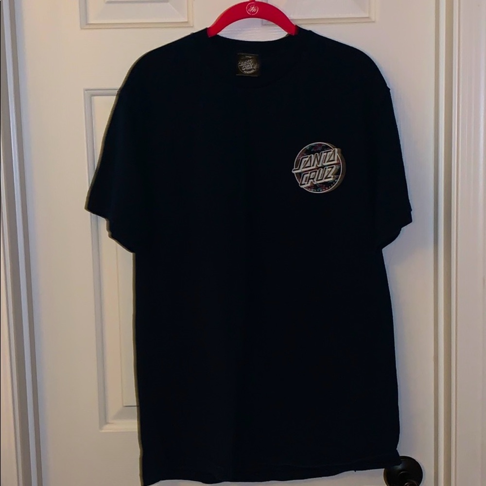 Santa Cruz navy blue with floral logo t-shirt